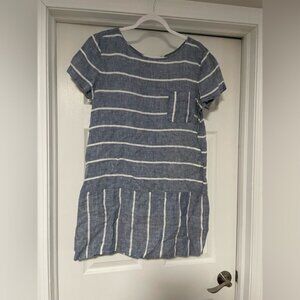 Lou & Grey Blue and White Striped Dress